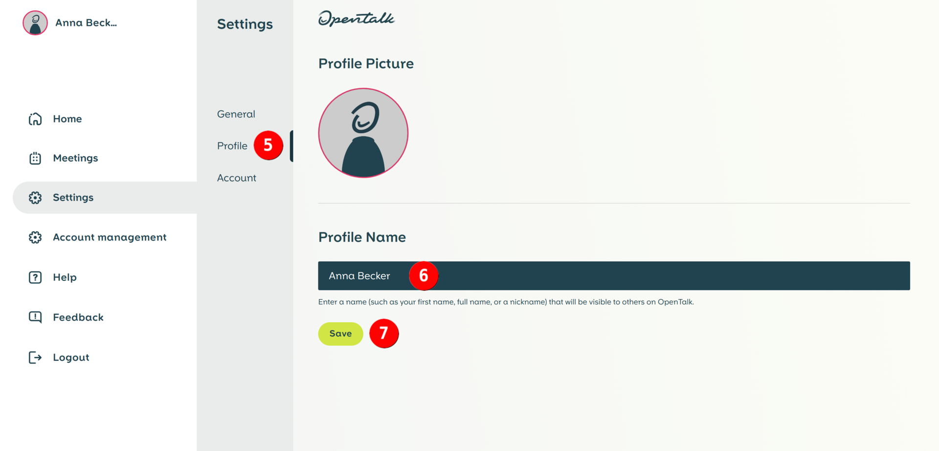 Customize Profile