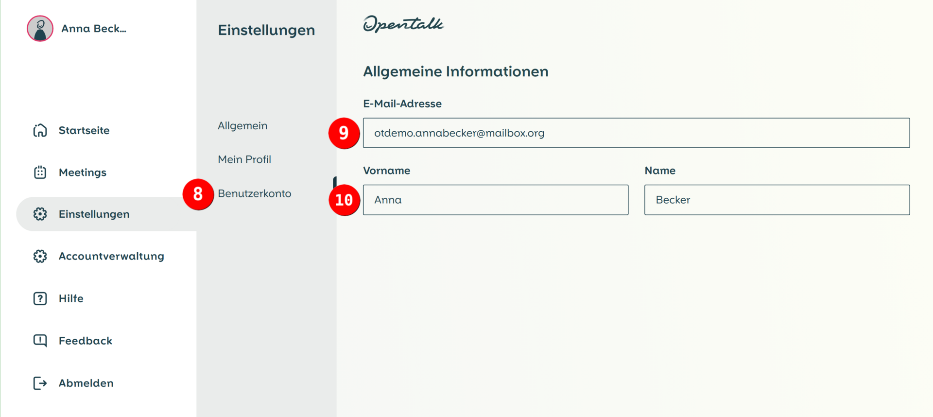 Benutzerdaten