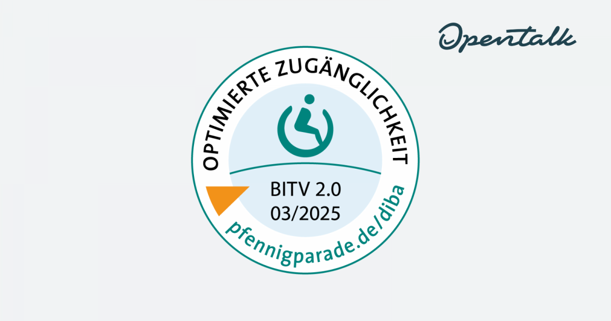 Digitale Barrierefreiheit: OpenTalk erhält BITV 2.0-Siegel | OpenTalk