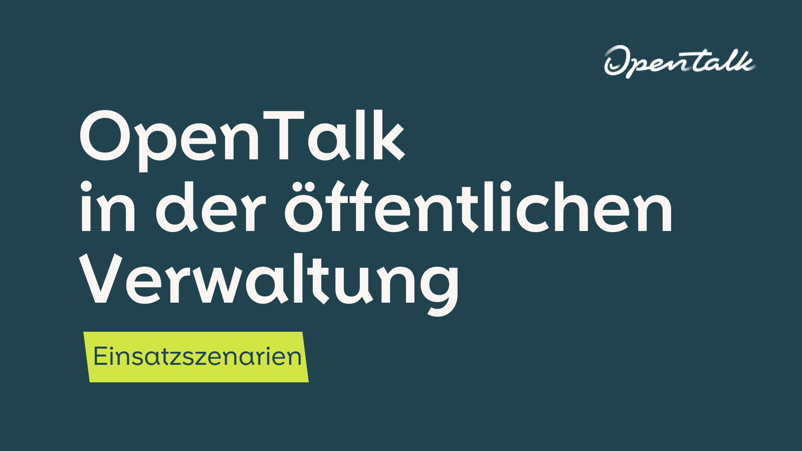 Einsatzszenarien für OpenTalk in der öffentlichen Verwaltung | OpenTalk