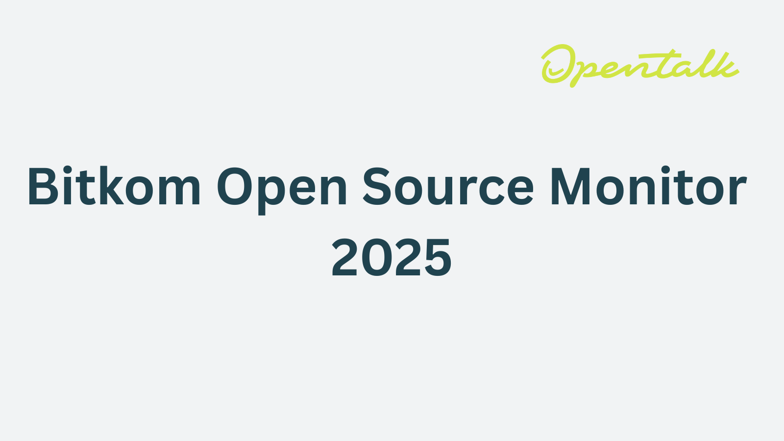 Bitkom Open Source Monitor 2025